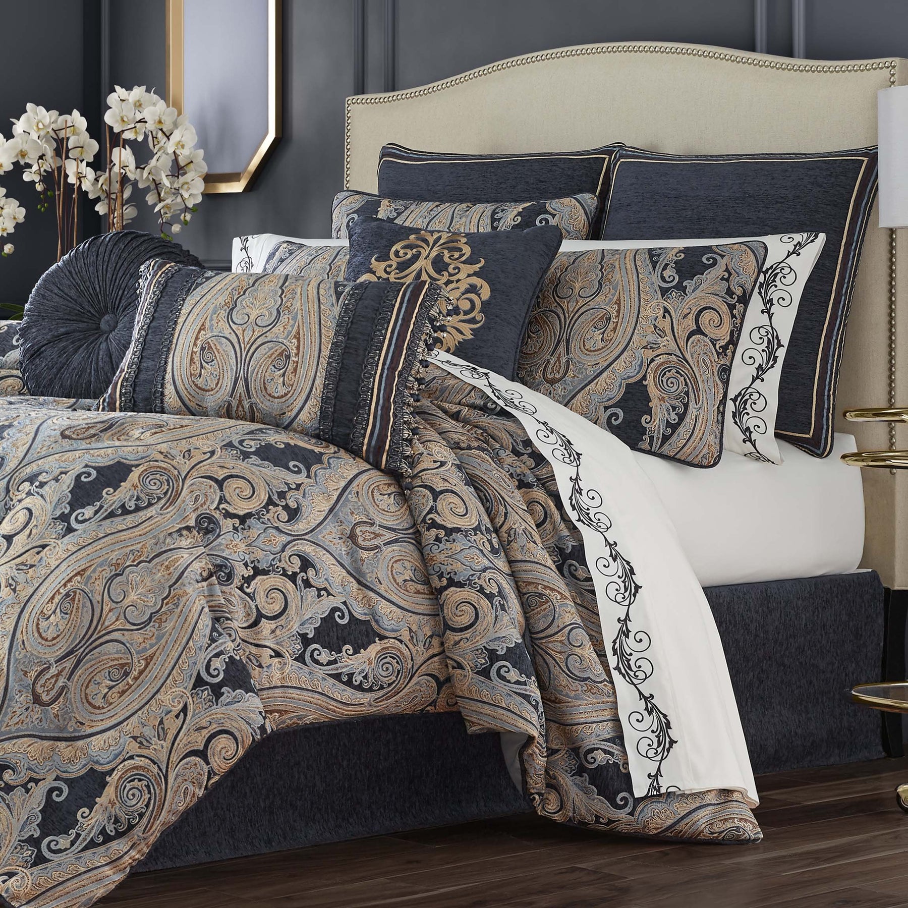 Luciana Indigo 4-Piece Comforter Set By J Queen – Latest Bedding