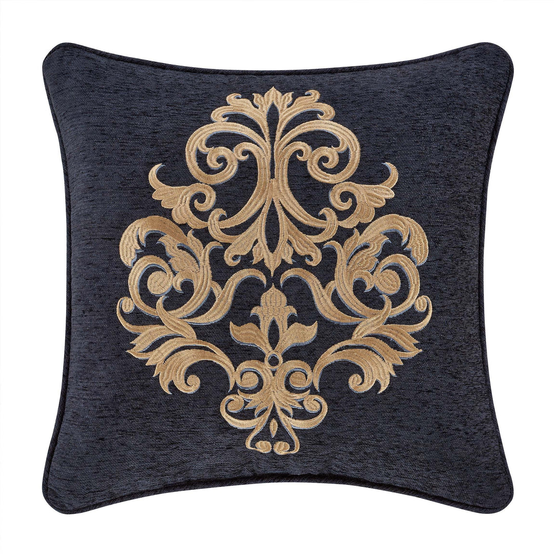 Luciana Indigo Square Decorative Throw Pillow 18"W x 18"L By J Queen Throw Pillows By J. Queen New York