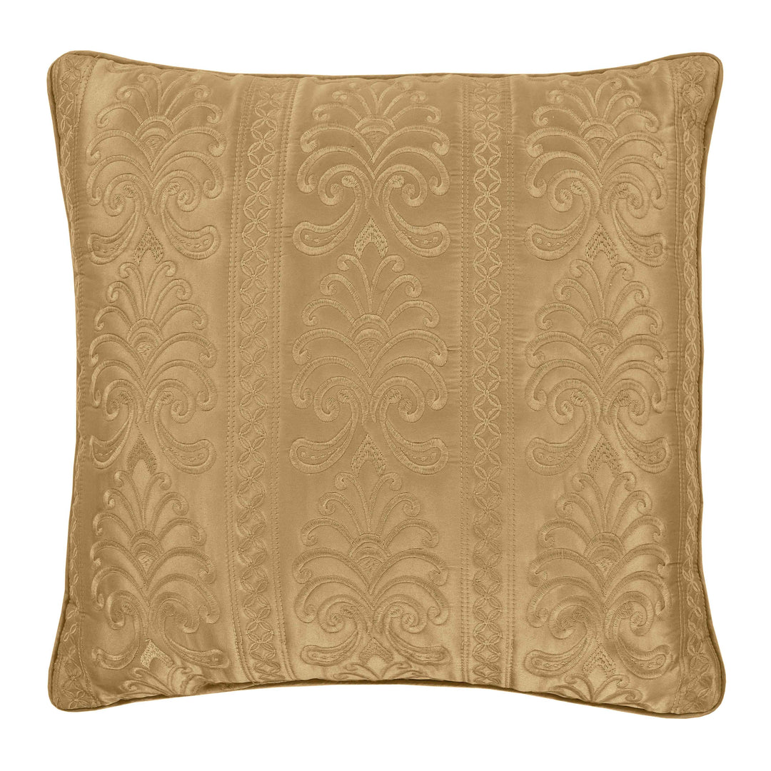 Lyndon Gold Square Decorative Throw Pillow 18" x 18" Throw Pillows By J. Queen New York