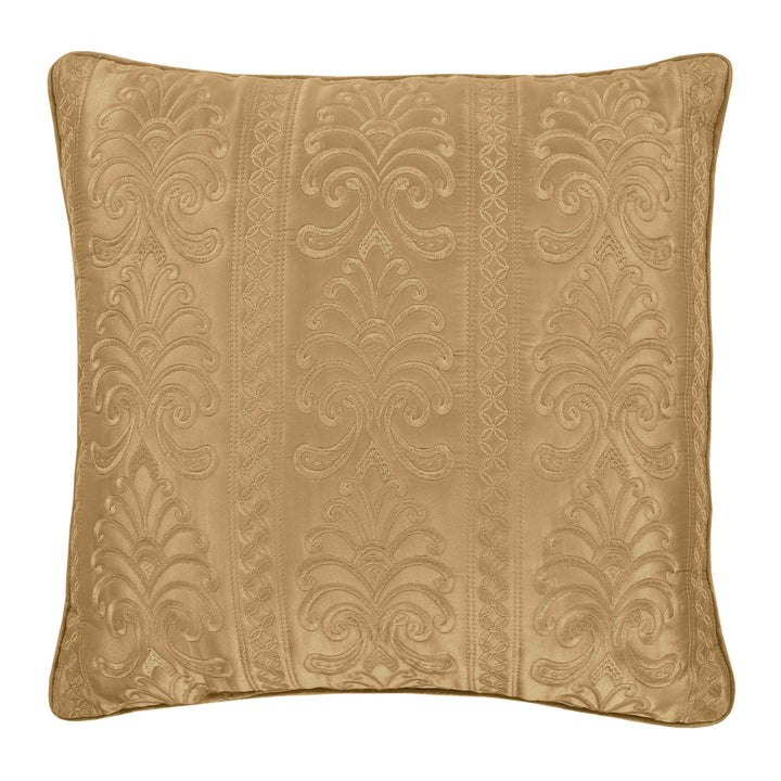 Lyndon Gold Square Decorative Throw Pillow 18" x 18" Throw Pillows By J. Queen New York