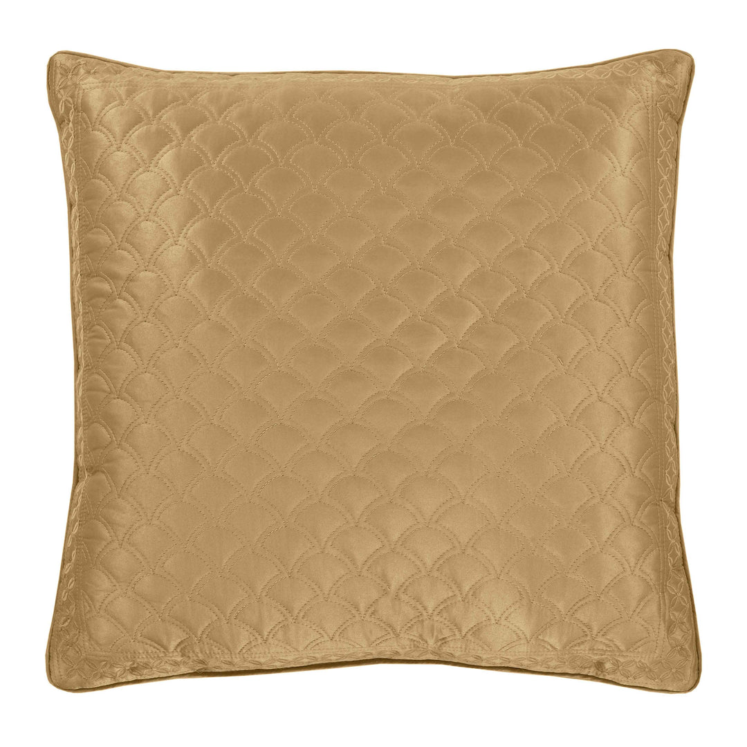 Lyndon Gold Square Decorative Throw Pillow 20" x 20" Throw Pillows By J. Queen New York