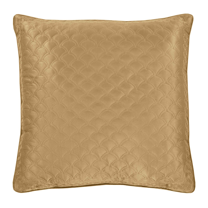 Lyndon Gold Square Decorative Throw Pillow 20" x 20" Throw Pillows By J. Queen New York
