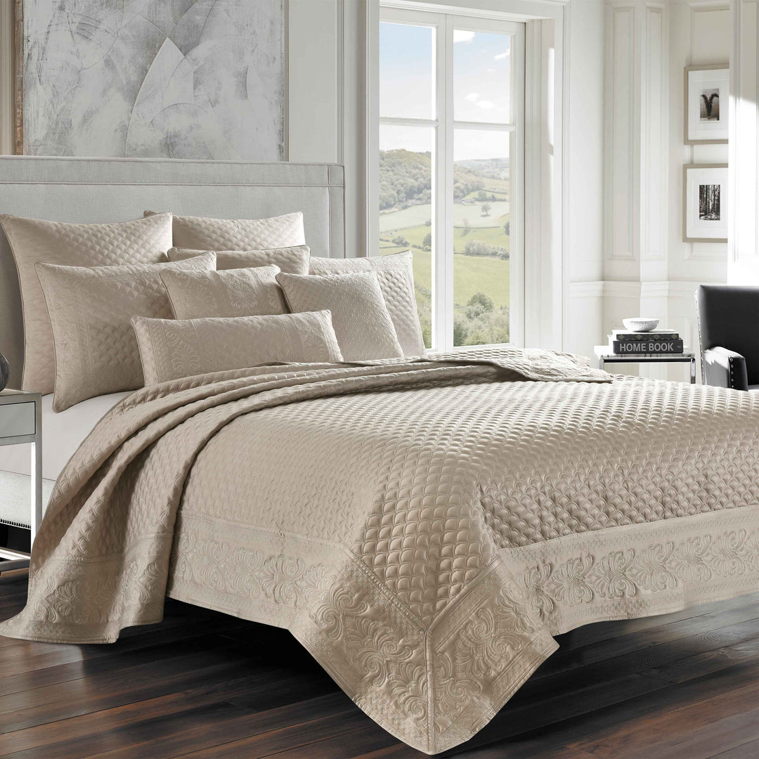 Lyndon Pearl Quilted Coverlet Coverlet By J. Queen New York