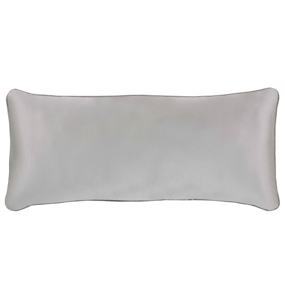 Lyndon Silver Boudoir Decorative Throw Pillow 26" x 12" Throw Pillows By J. Queen New York