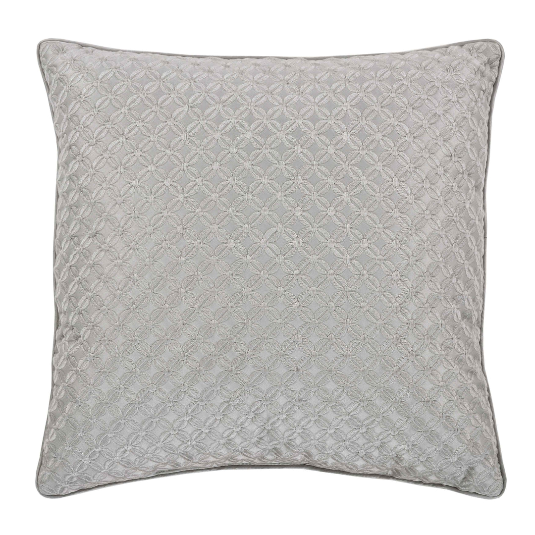 Lyndon Silver Square Decorative Throw Pillow 16" x 16" Throw Pillows By J. Queen New York