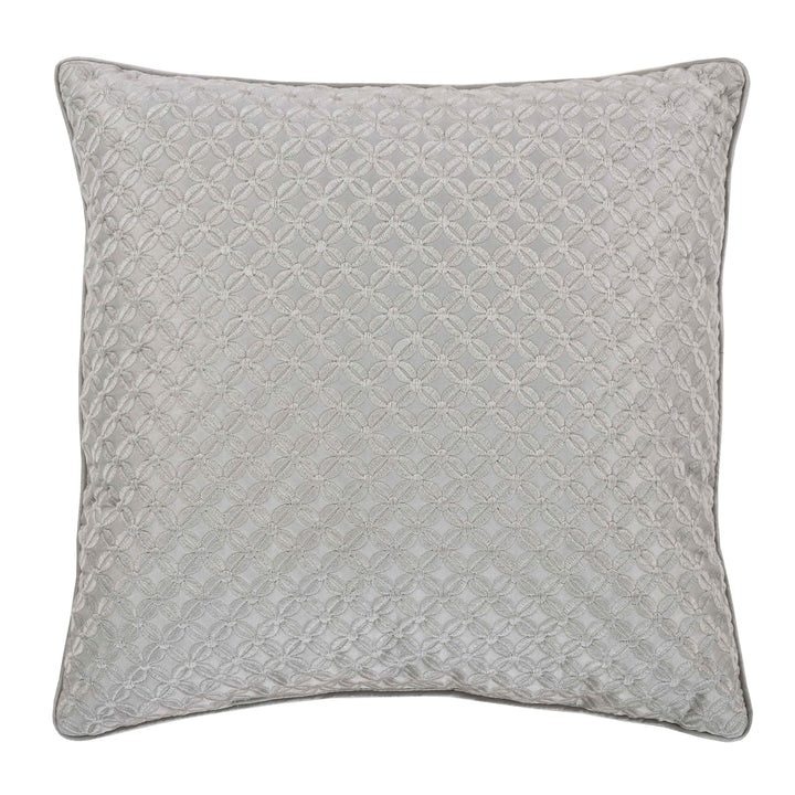 Lyndon Silver Square Decorative Throw Pillow 16" x 16" Throw Pillows By J. Queen New York