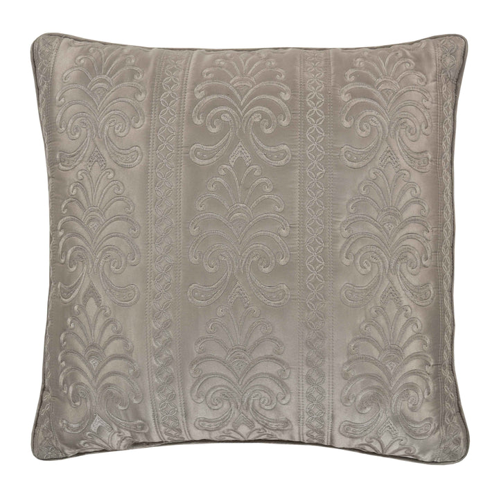 Lyndon Taupe Square Decorative Throw Pillow 18" x 18" Throw Pillows By J. Queen New York