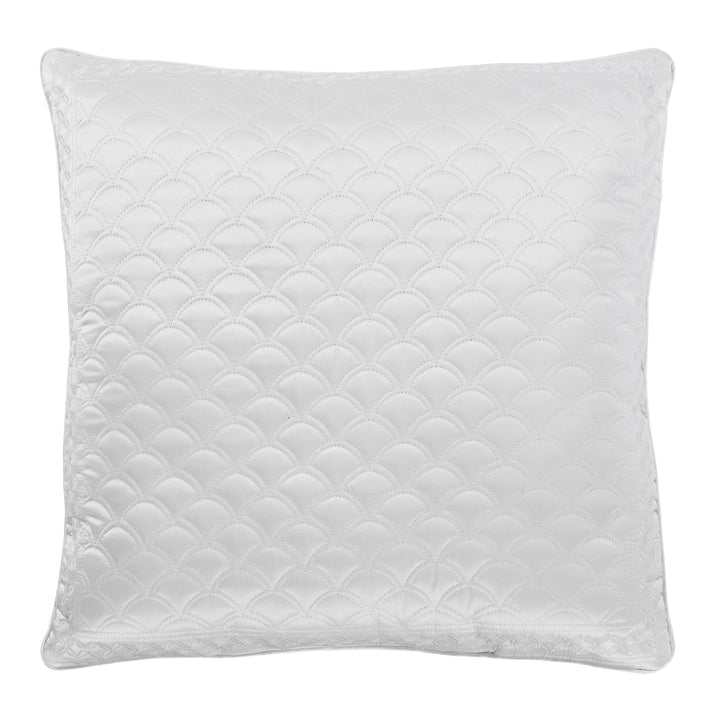 Lyndon White Square Decorative Throw Pillow 20" x 20" Throw Pillows By J. Queen New York
