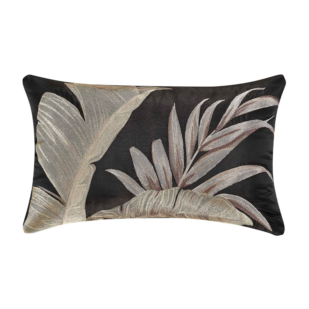 Martinique Black Boudoir Decorative Throw Pillow 21" x 13" By J Queen Throw Pillows By J. Queen New York