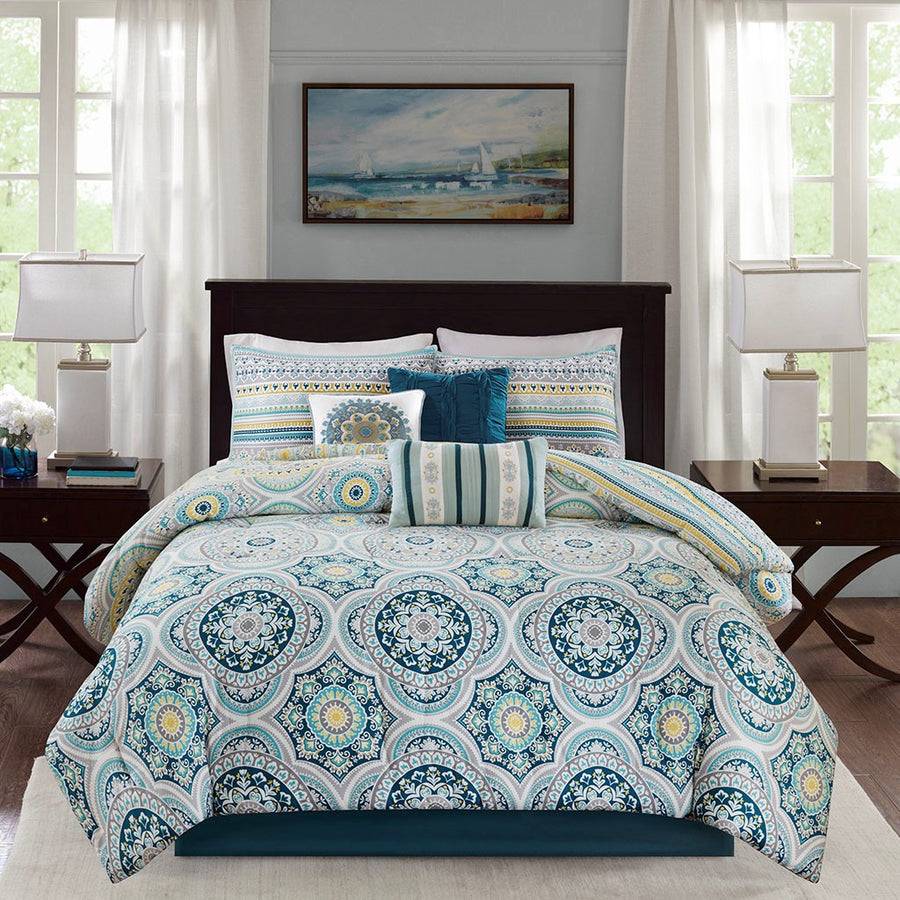 3 & 4 Pcs Teal Comforter Sets and Coverlet (2021 Collection) Latest Bedding