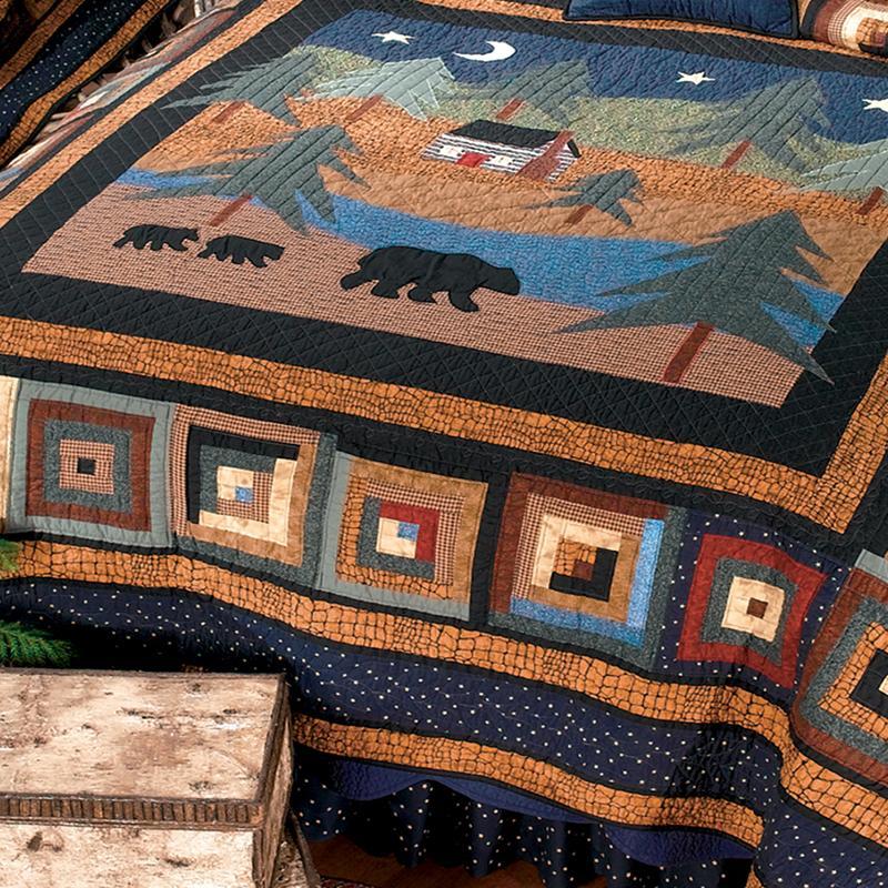 Midnight Bear 3-Piece Cotton Quilt Set Quilt Sets By Donna Sharp