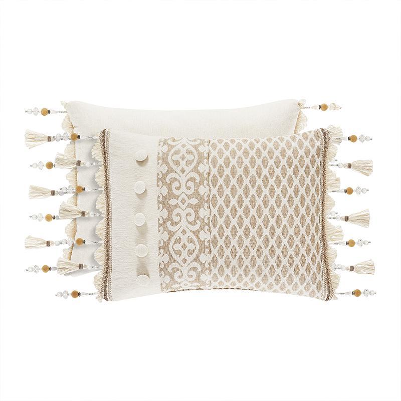 Milano Sand Boudoir Decorative Throw Pillow By J Queen Throw Pillows By J. Queen New York