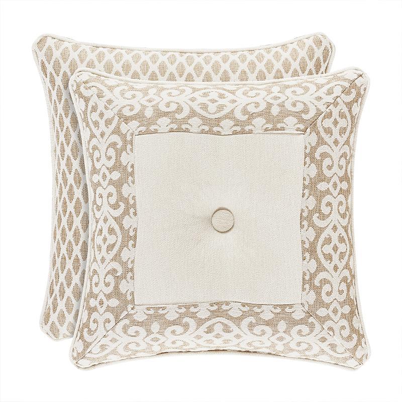 Milano Sand Square Decorative Throw Pillow By J Queen Throw Pillows By J. Queen New York