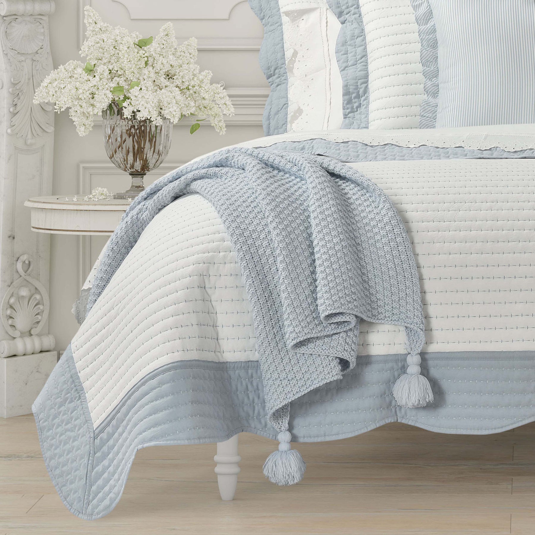 Millie Blue Throw Latest Bedding