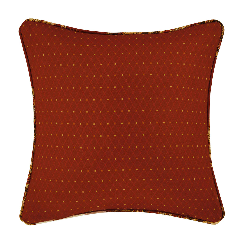 Montecito Red Square Decorative Throw Pillow 16" x 16" Throw Pillows By J. Queen New York
