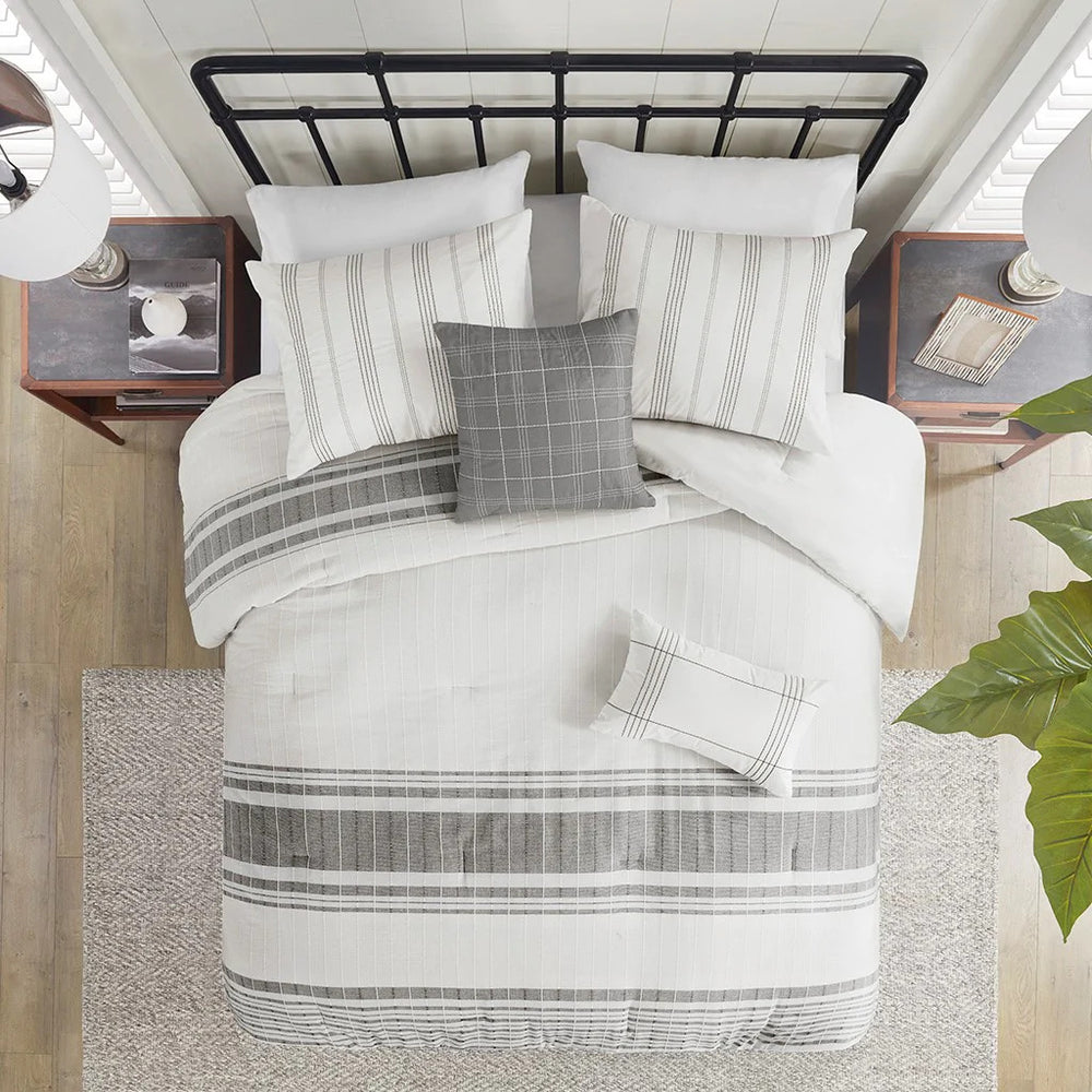 Morgan 6-Piece Jacquard Comforter Set Comforter Sets By JLA HOME/Olliix (E & E Co., Ltd)