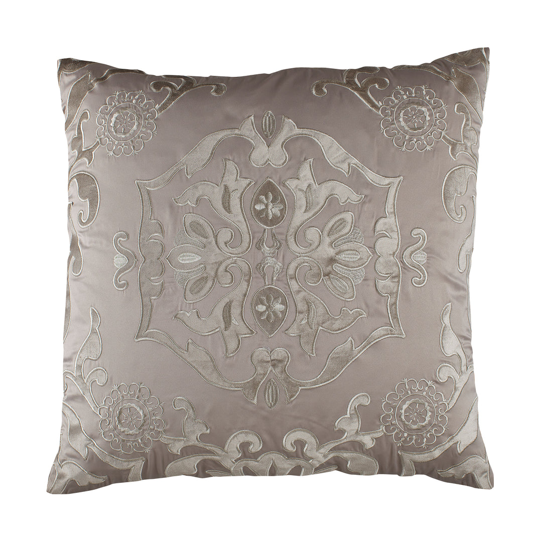 Moroco Taupe S&S Fawn Velvet Euro Pillow Throw Pillows By Lili Alessandra