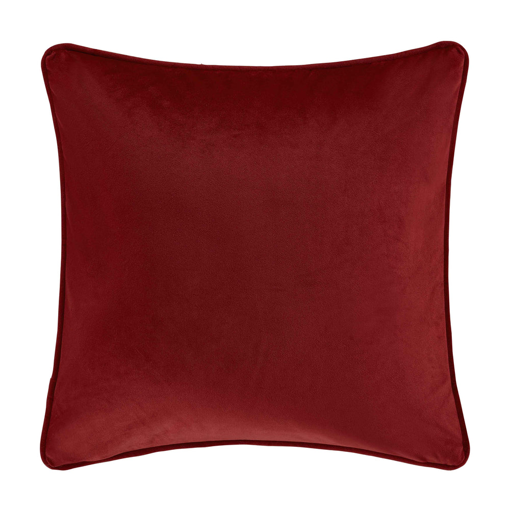 Noelle Crimson Square Decorative Throw Pillow 18" x 18" Throw Pillows By J. Queen New York