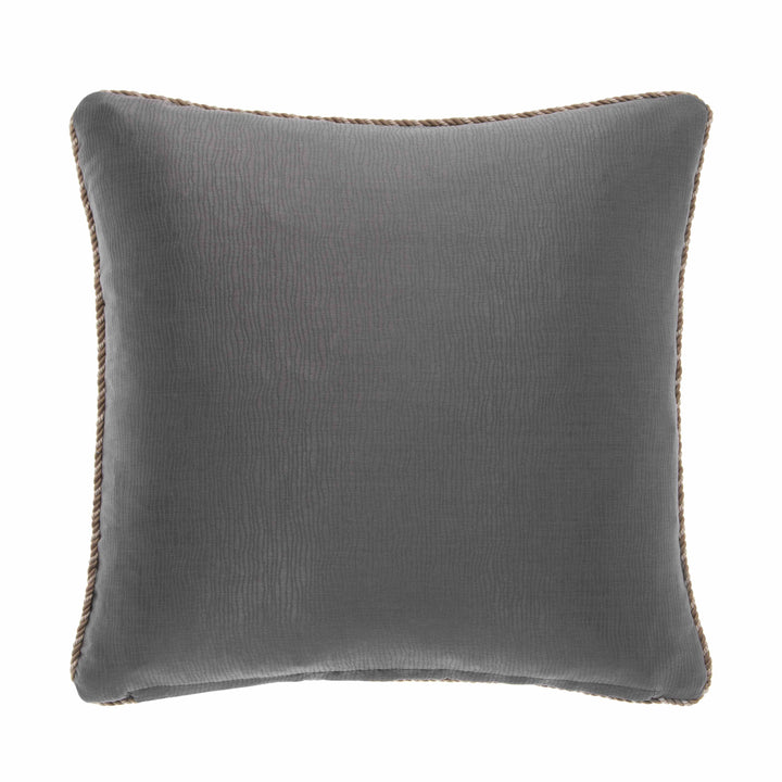 Norwich Pewter Square Decorative Throw Pillow 17" x 17" Throw Pillows By P/Kaufmann