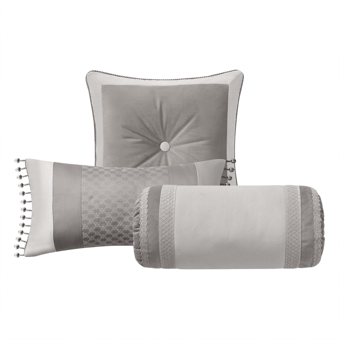 Palace Mocha Decorative Throw Pillow Set of 3 Throw Pillows By Waterford