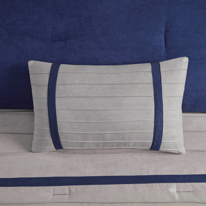 Palmer Blue 7-Piece Comforter Set Comforter Sets By JLA HOME/Olliix (E & E Co., Ltd)