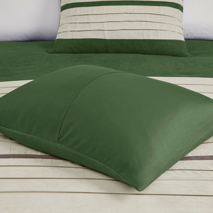 Palmer Green 7-Piece Comforter Set Comforter Sets By JLA HOME/Olliix (E & E Co., Ltd)