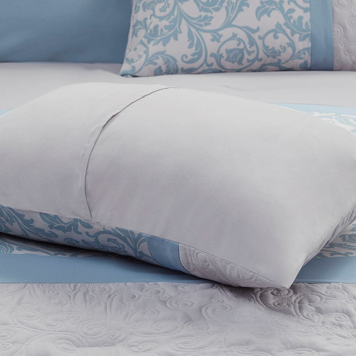 Ramsey Blue 8-Piece Comforter Set Comforter Sets By JLA HOME/Olliix (E & E Co., Ltd)
