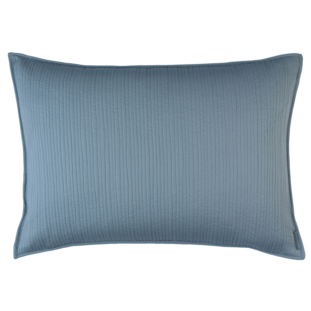 Retro Blue S&S Quilted Pillow Throw Pillows By Lili Alessandra