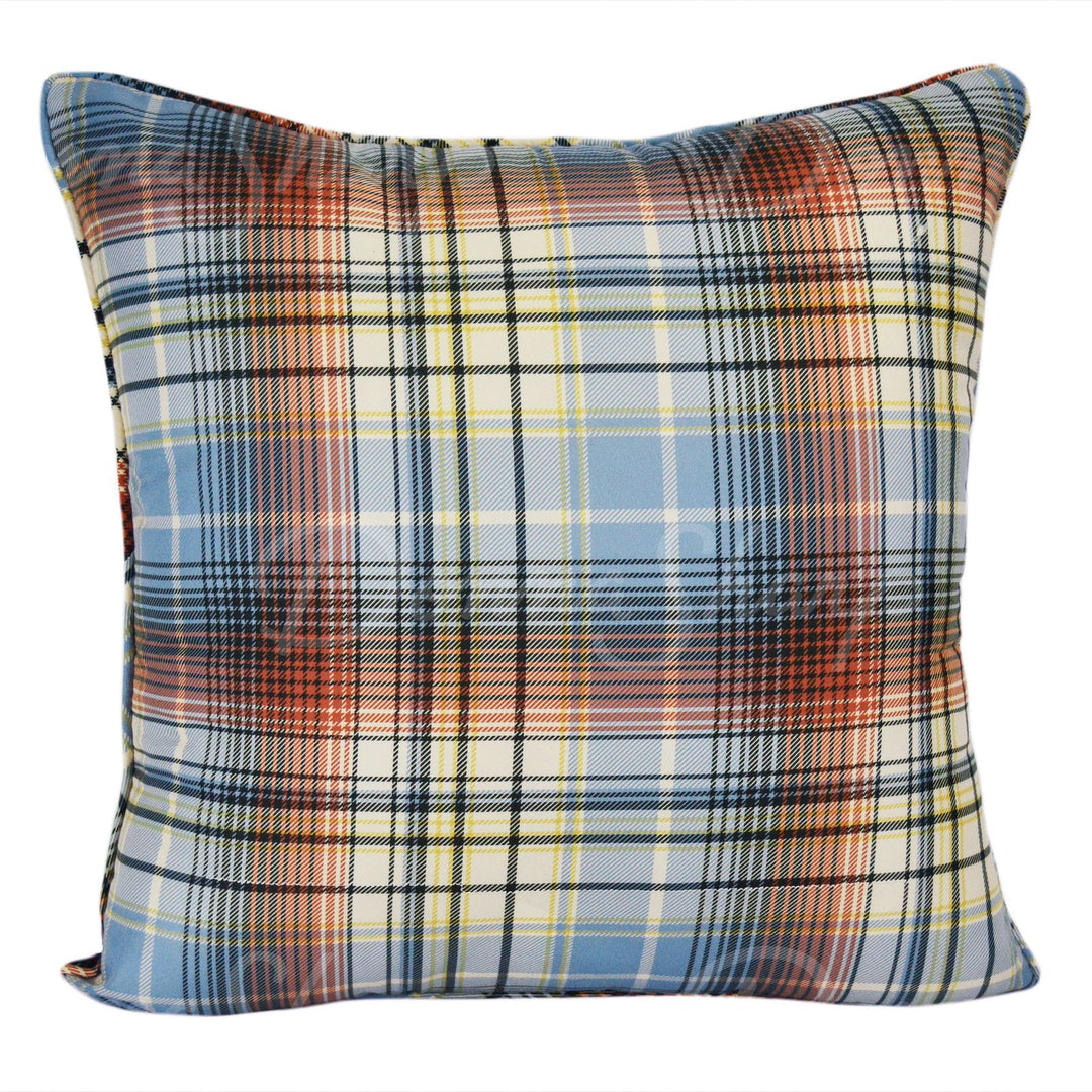 Retro Forest "Plaid" Square Decorative Throw Pillow 18" x 18" Throw Pillows By Donna Sharp