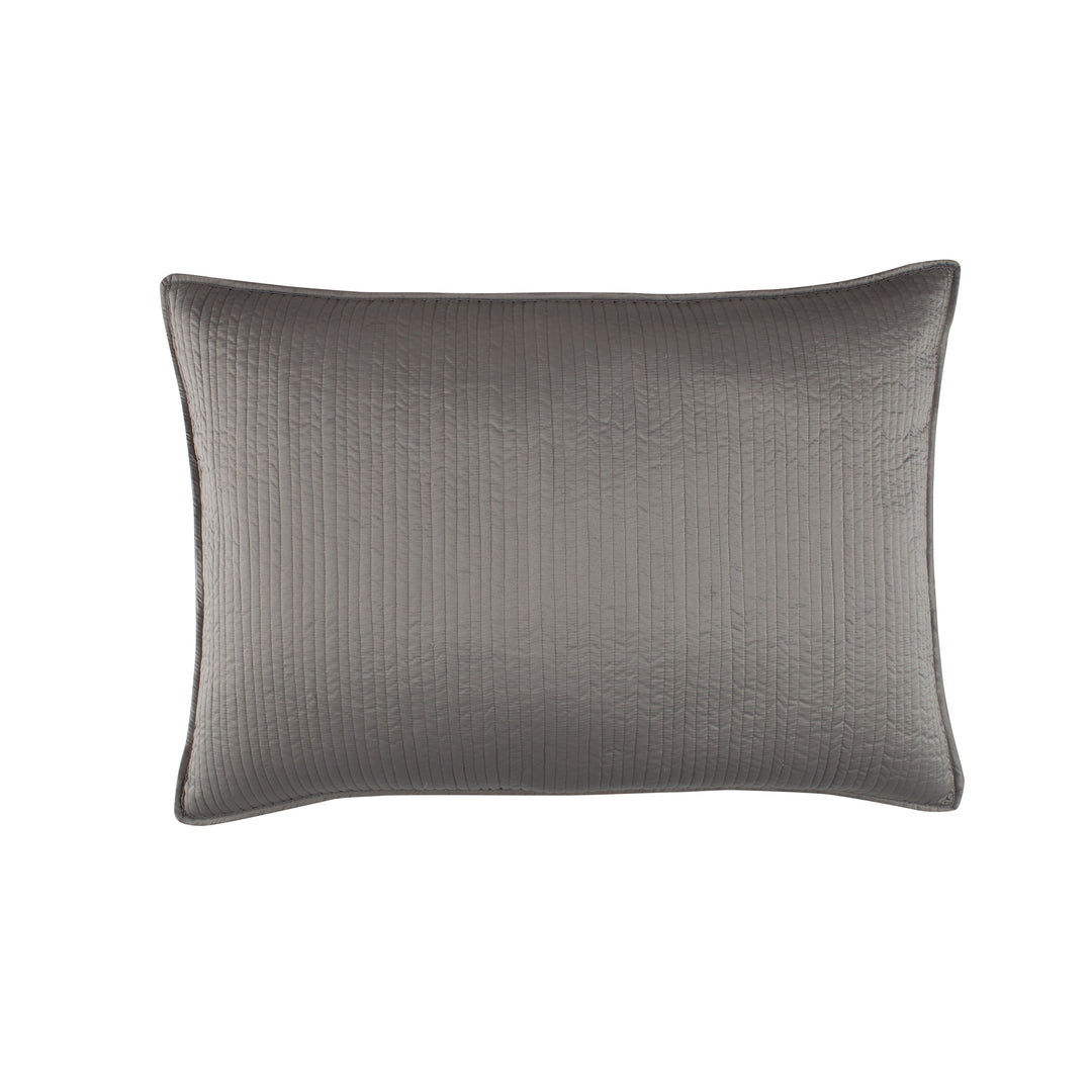 Retro Pewter S&S Quilted Pillow Throw Pillows By Lili Alessandra