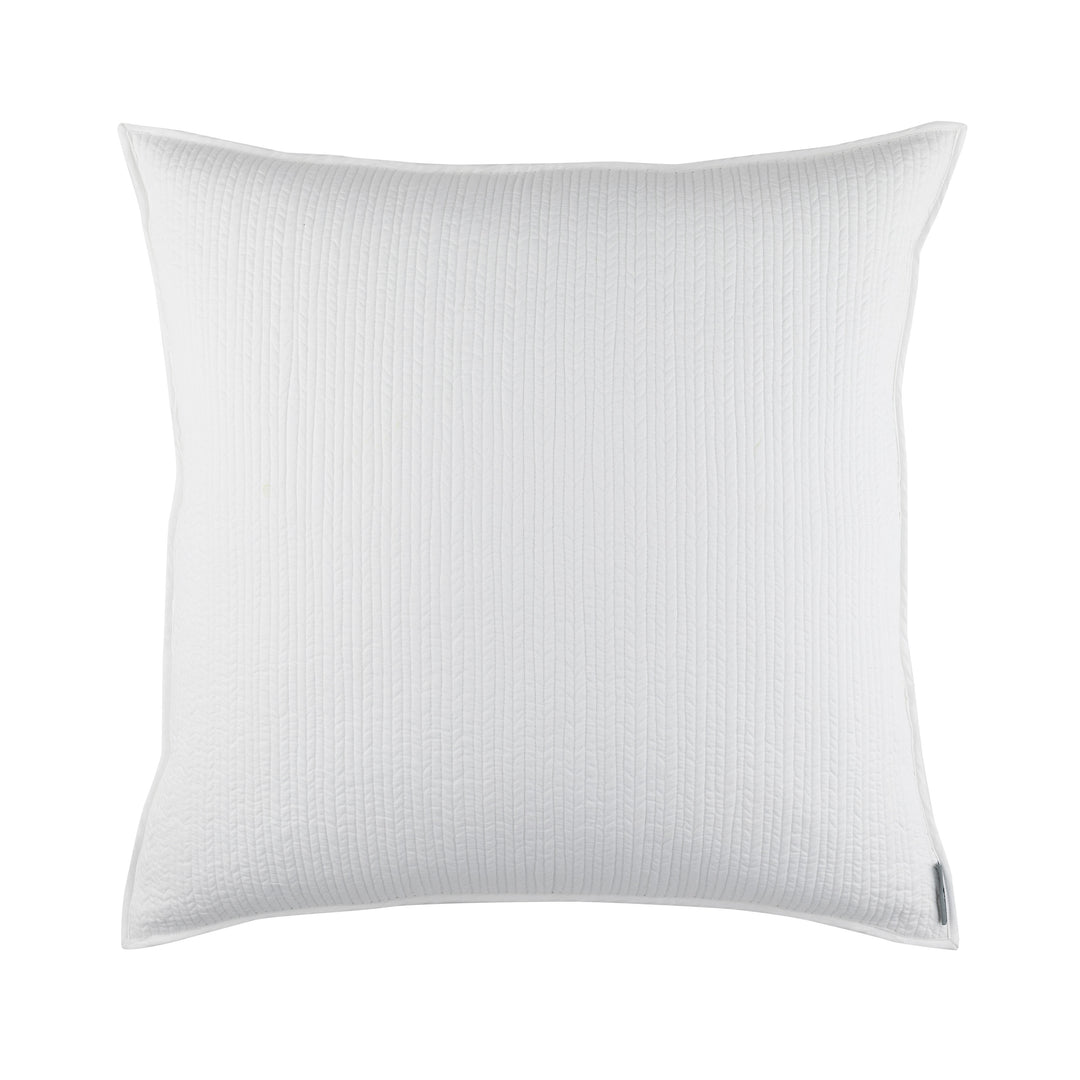 Retro White Cotton Euro Pillow Throw Pillows By Lili Alessandra