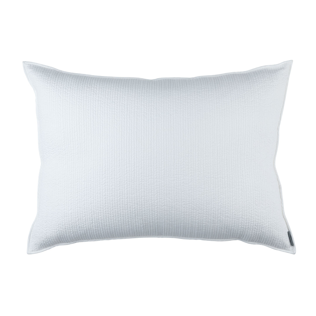 Retro White Cotton Luxe Euro Pillow Throw Pillows By Lili Alessandra