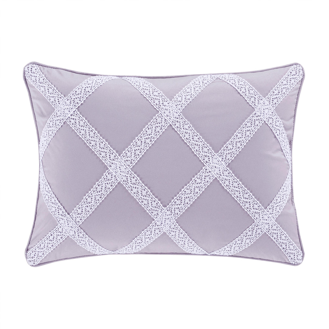 Rosemary Lilac Boudoir Decorative Throw Pillow 19" x 13" By J Queen Throw Pillows By J. Queen New York