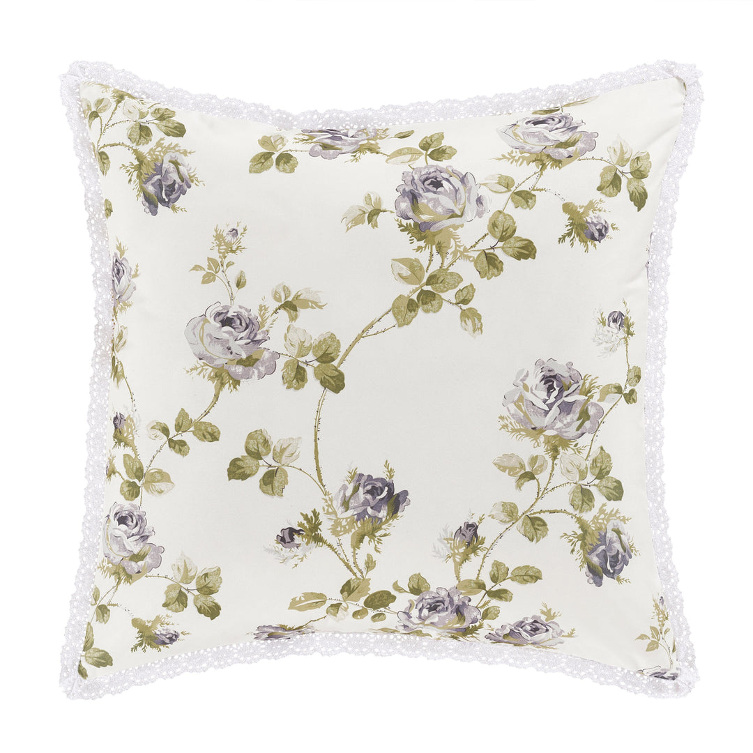 Rosemary Lilac Square Decorative Throw Pillow 16" x 16" By J Queen Throw Pillows By J. Queen New York