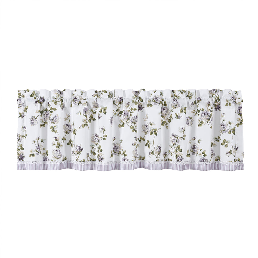 Rosemary Lilac Straight Window Valance By J Queen Window Valances By J. Queen New York