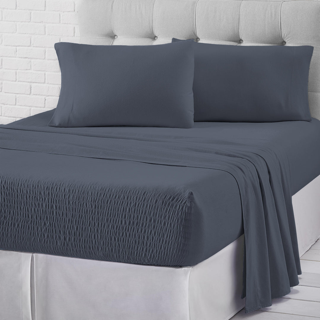 Royal Fit Flannel 4-Piece Sheet Set By J Queen