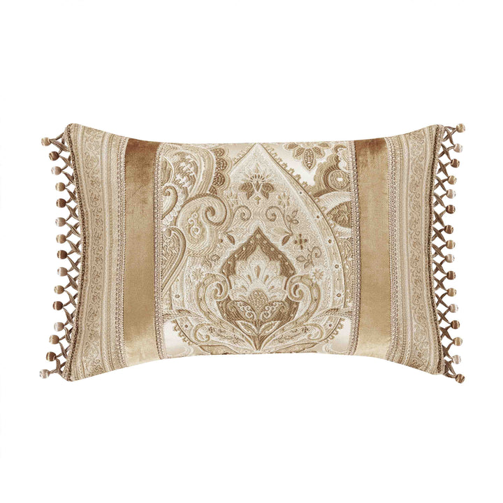 Sandstone Beige Boudoir Decorative Throw Pillow 21" x 13" By J Queen Throw Pillows By J. Queen New York