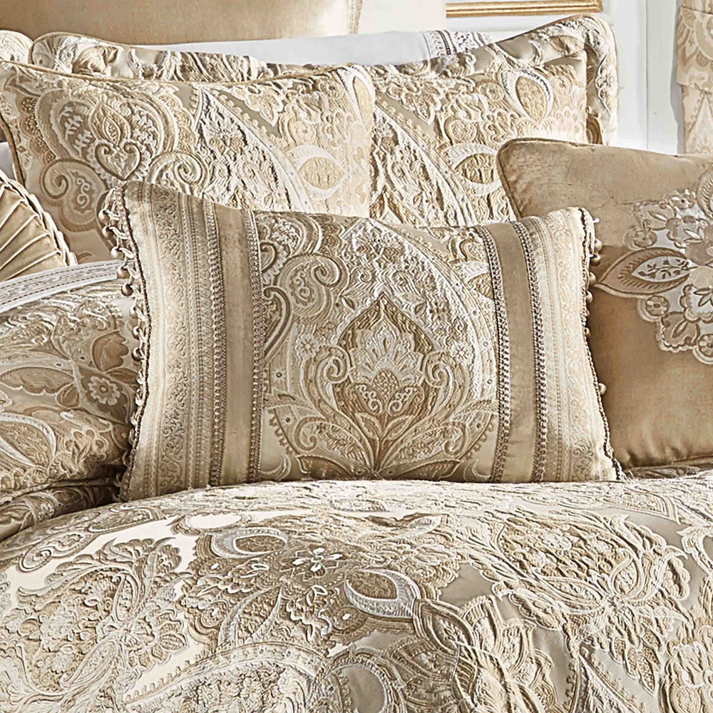 Sandstone Beige Boudoir Decorative Throw Pillow 21" x 13" By J Queen Throw Pillows By J. Queen New York