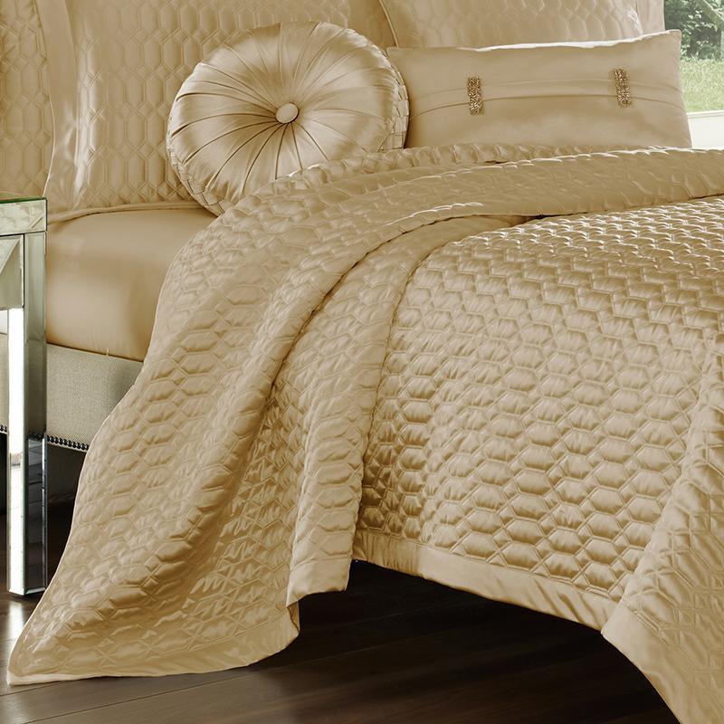 Satinique Gold Coverlet By J Queen Coverlet By J. Queen New York