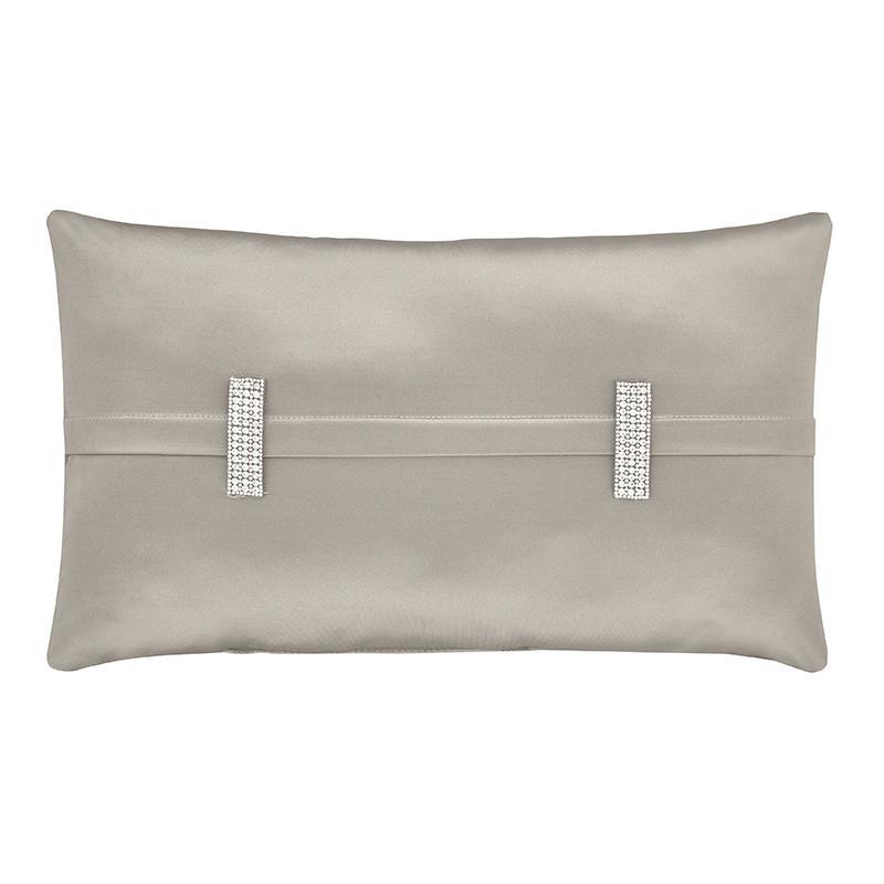 Satinique Silver Boudoir Decorative Throw Pillow By J Queen Throw Pillows By J. Queen New York