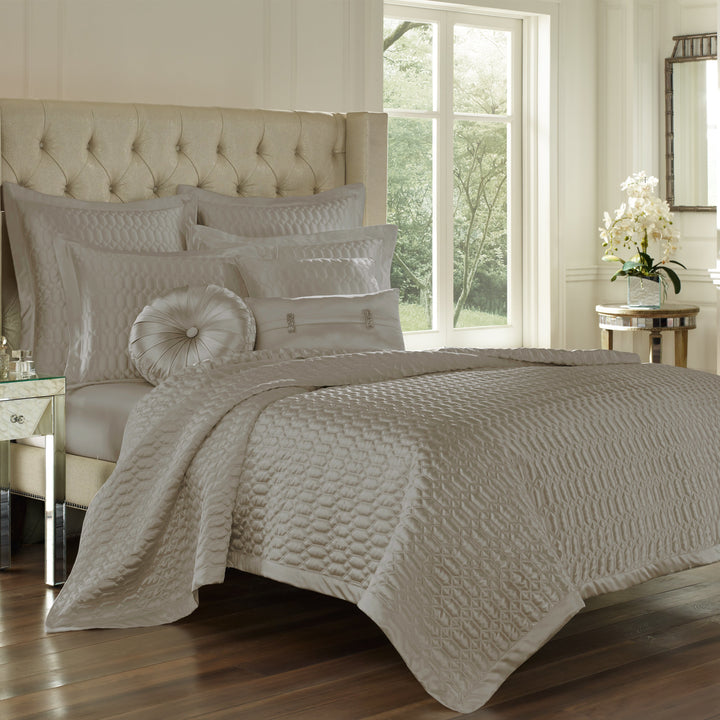 Satinique Silver Coverlet By J Queen Coverlet By J. Queen New York