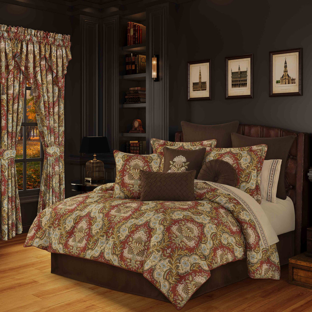 Cottage Floral Bedding Set / Chocolate Cocoa