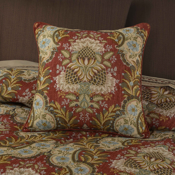 Sayre Spice Square Decorative Throw Pillow 20" x 20" Throw Pillows By J. Queen New York