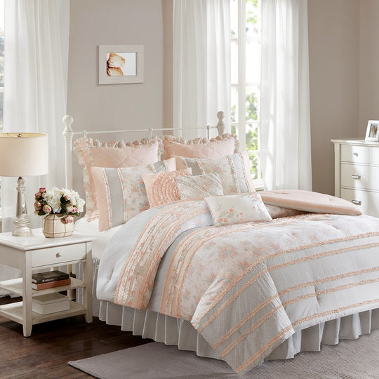 King & Queen Size Pink Comforter Sets, Quilt, Coverlet, & Sheet Set ...