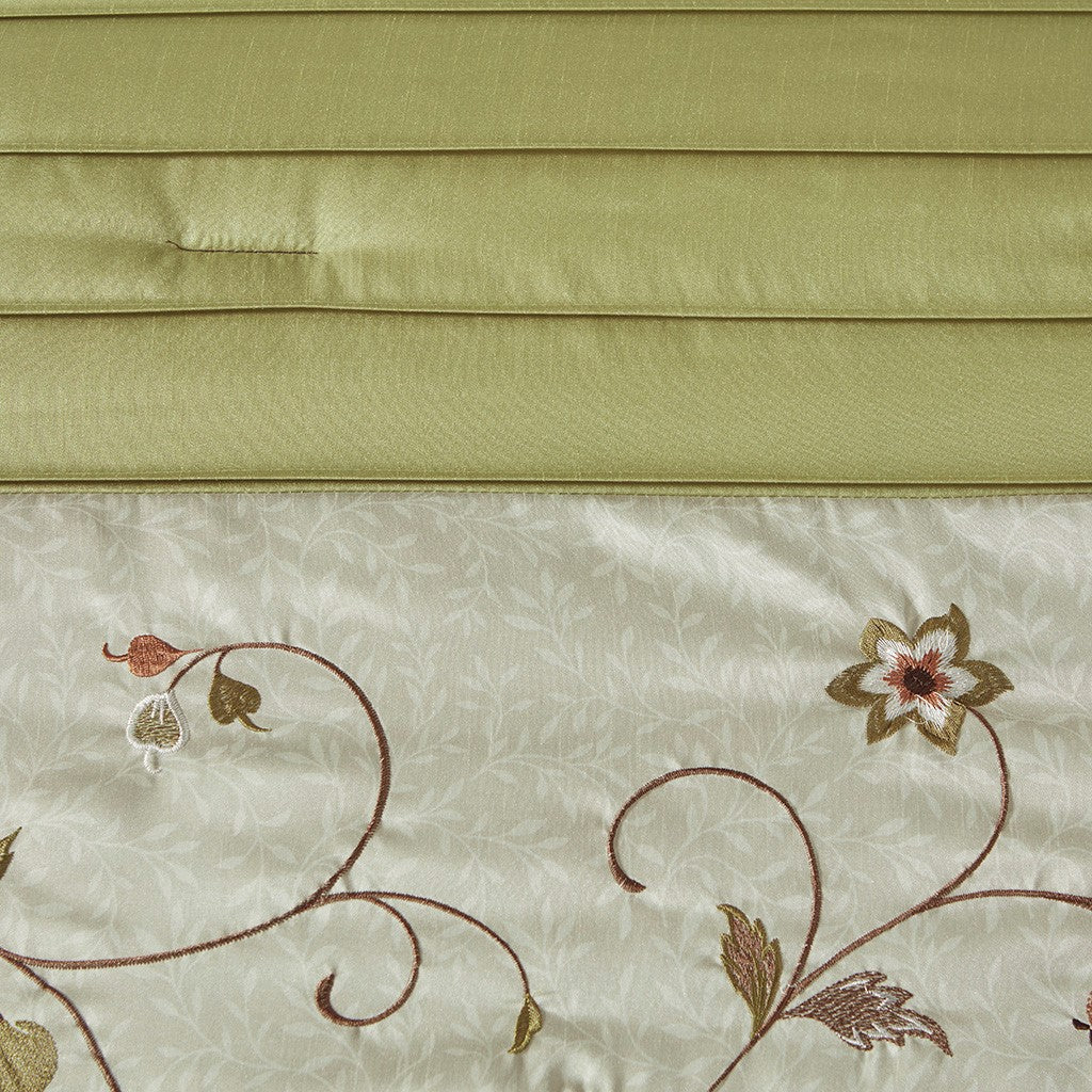Serene Green 7-Piece Comforter Set Comforter Sets By JLA HOME/Olliix (E & E Co., Ltd)