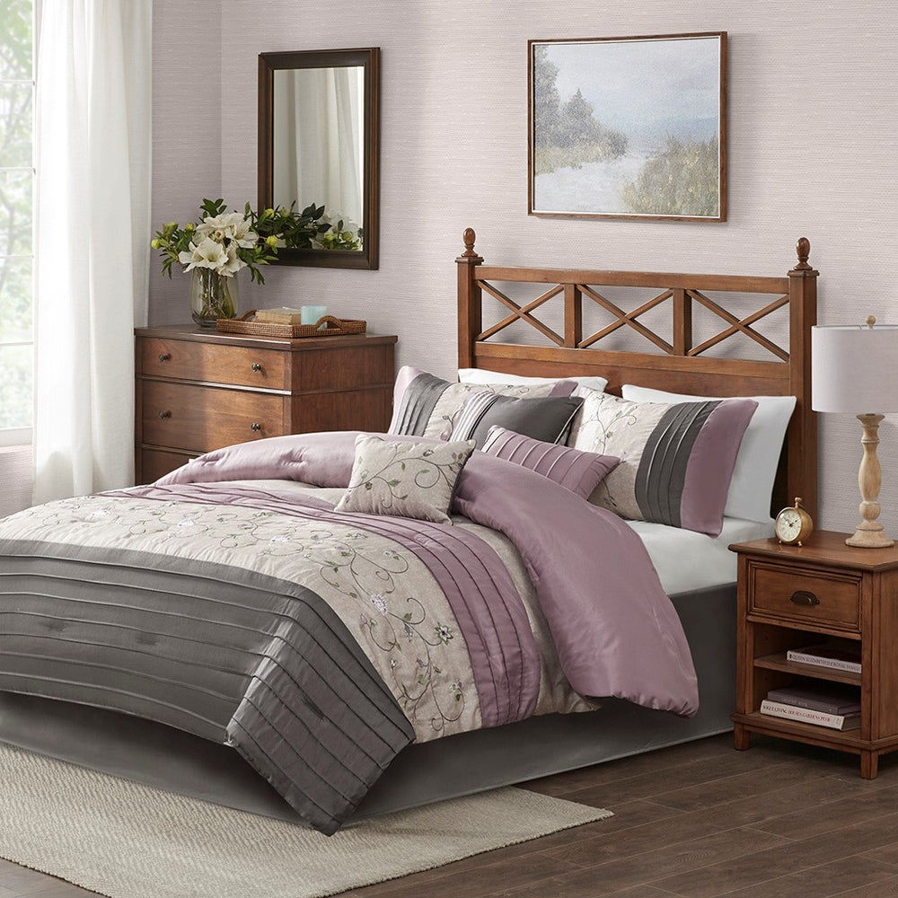 Serene Purple 7-Piece Comforter Set Comforter Sets By JLA HOME/Olliix (E & E Co., Ltd)