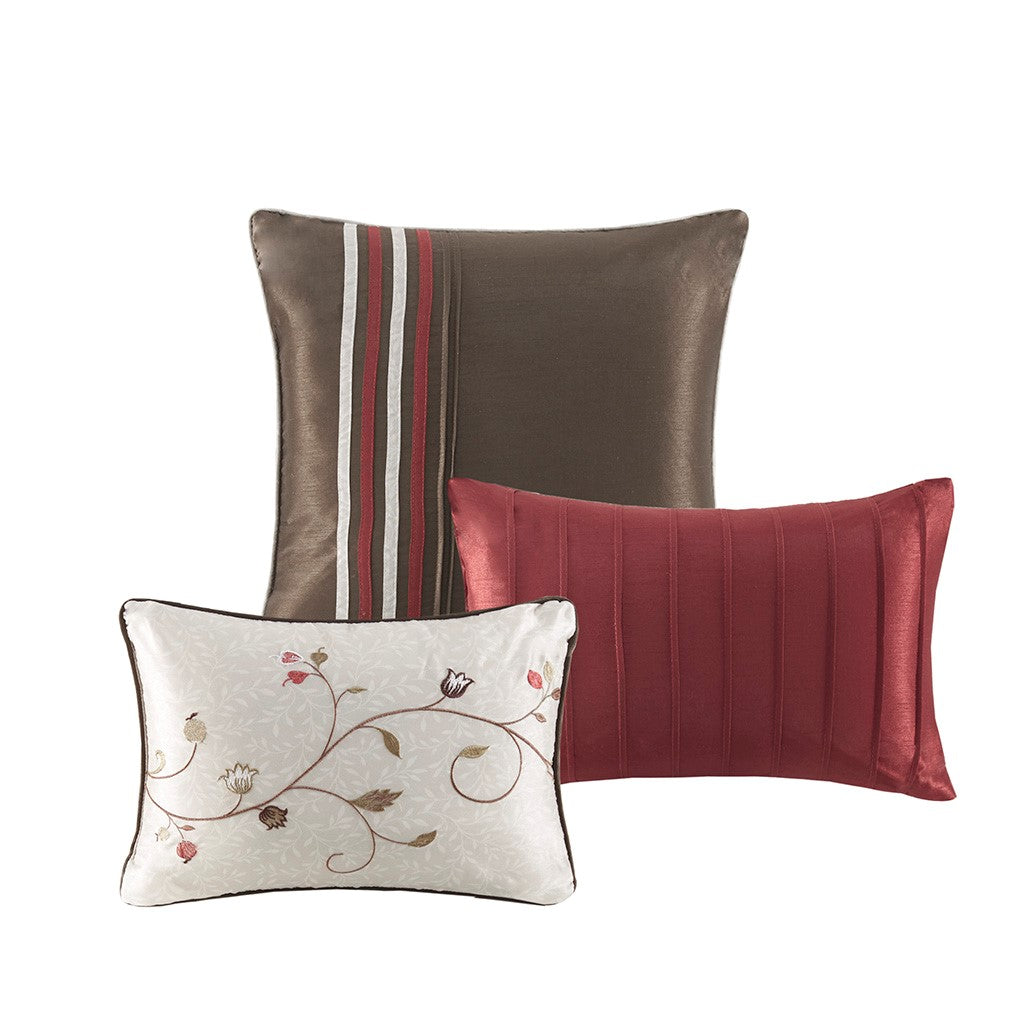 Serene Red 7-Piece Comforter Set Comforter Sets By JLA HOME/Olliix (E & E Co., Ltd)
