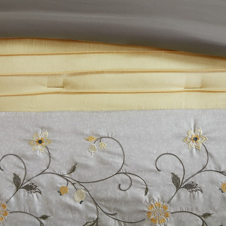 Serene Yellow 7-Piece Comforter Set Comforter Sets By JLA HOME/Olliix (E & E Co., Ltd)
