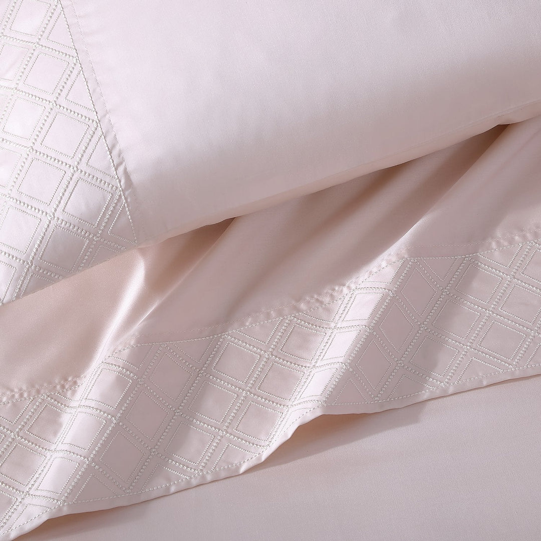 Hira Soft Peach Sheet Set | 100% Certified Giza Egyptian Cotton Sheet Sets By Pure Parima