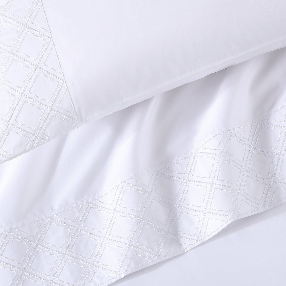 Hira White Sheet Set | 100% Certified Giza Egyptian Cotton Sheet Sets By Pure Parima